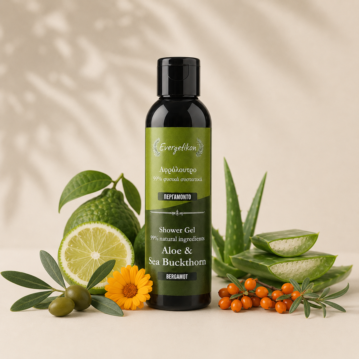 Natural Shower Gel - Bergamot - Evergetikon
