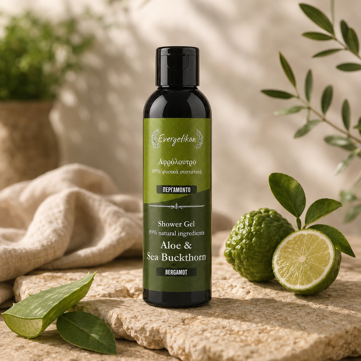Natural Shower Gel - Bergamot - Evergetikon